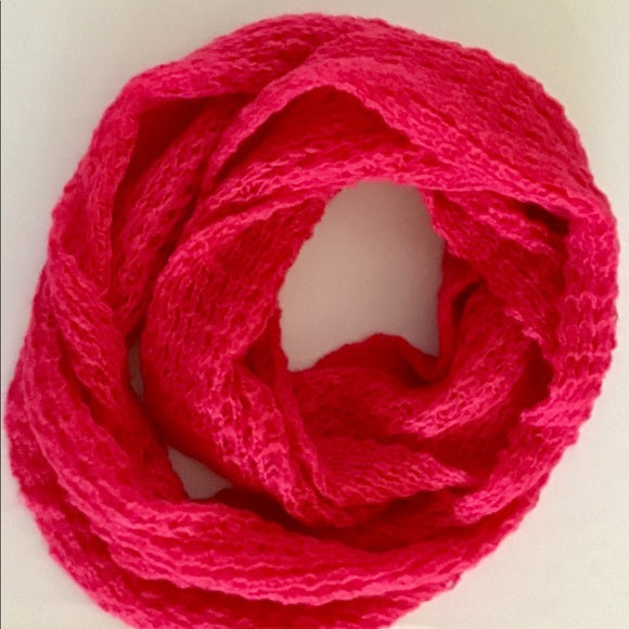 New Soft Ultraviolet Pink Knitted Infinity Scarf