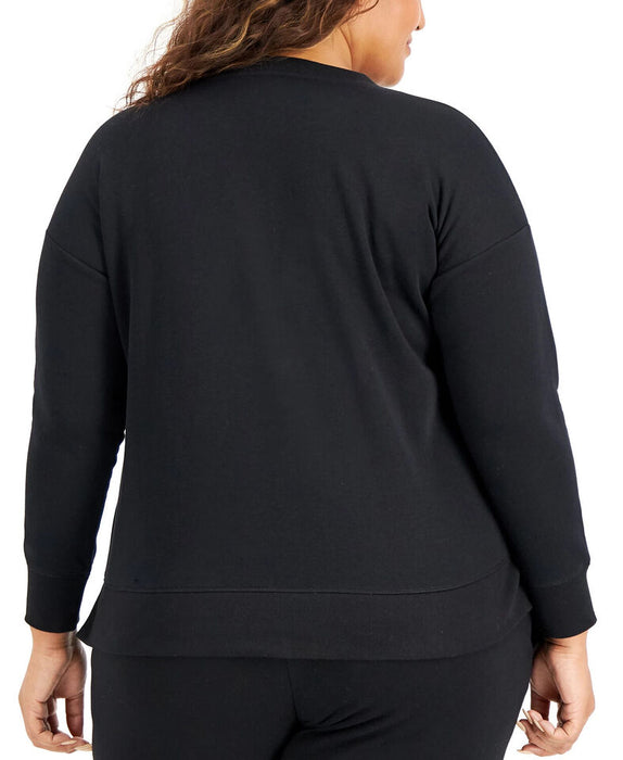 ID IDEOLOGY Plus Size Solid Crewneck Sweatshirt