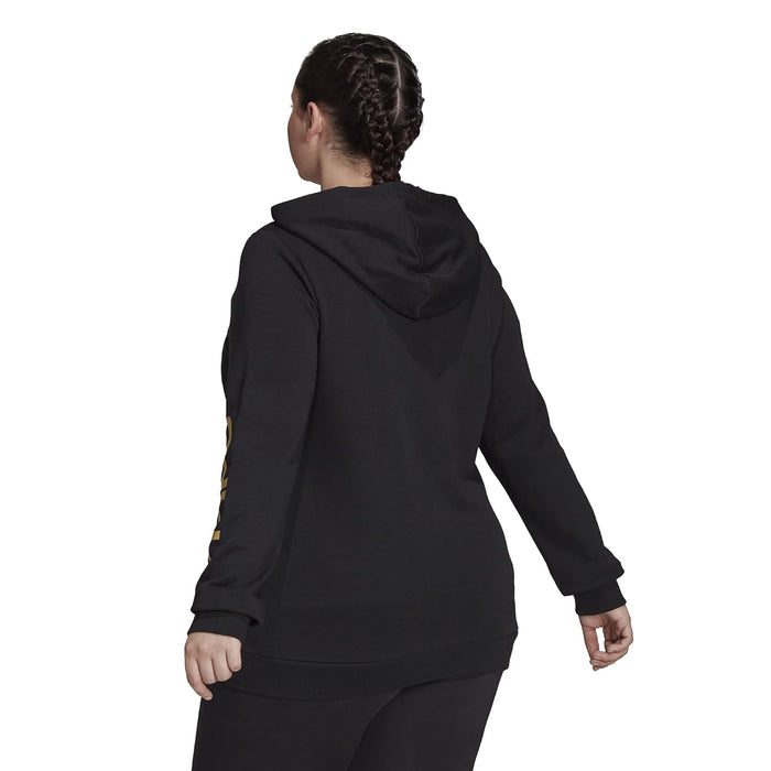 ADIDAS Plus Size Zippered Logo-Sleeve Hoodie
