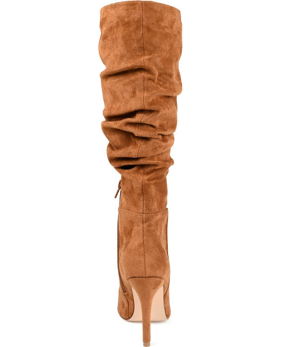 Journee Collection Women's Sarie Wide Calf Ruched Tall Boots
