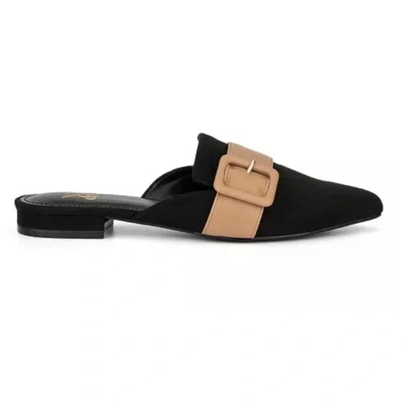 NEW YORK AND COMPANY Women's Parker Buckle Slide Shoes