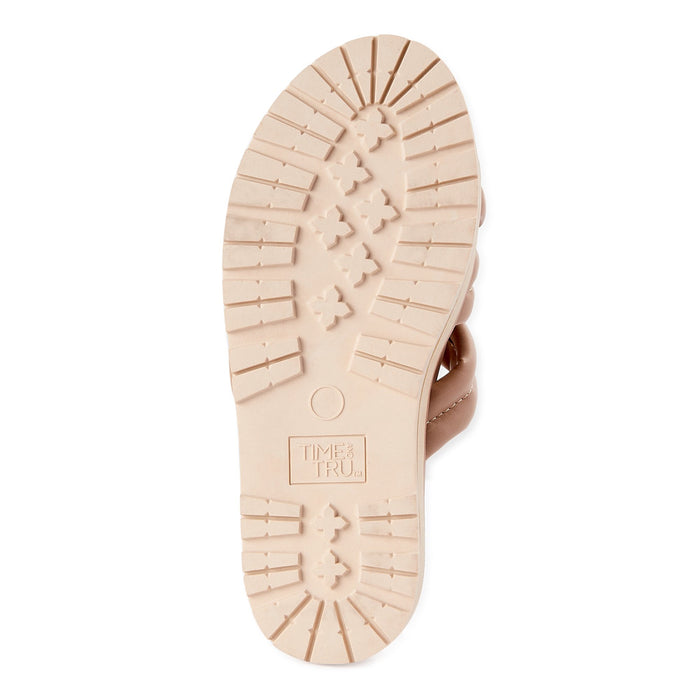 New Time and Tru Women's Crossband Footbed Sandals