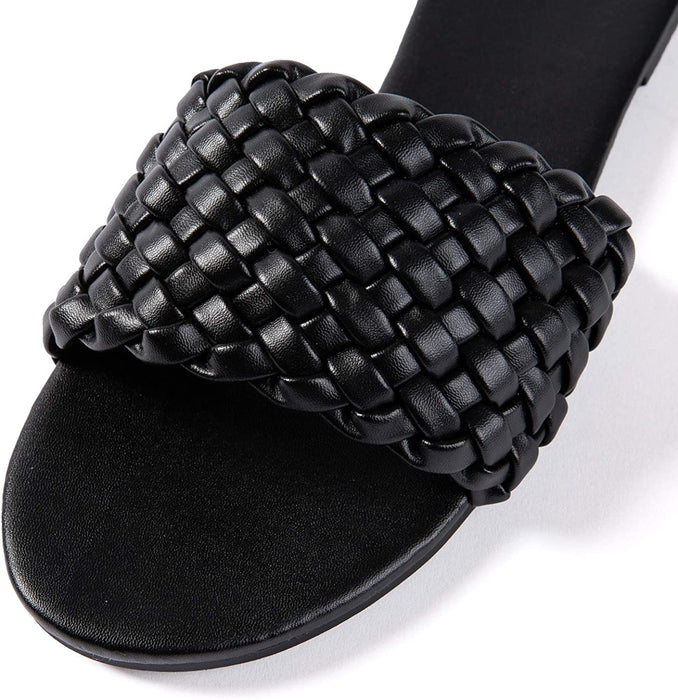 New Women Flat Sandals Braided Leather Crossover