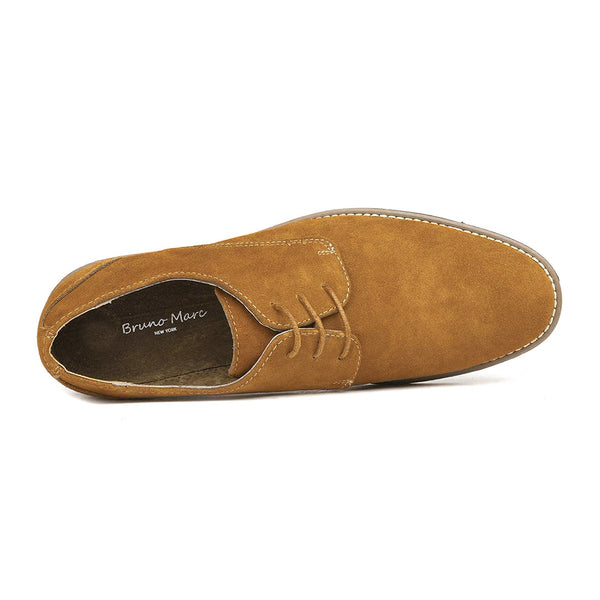 New Bruno Mars Men's Suede Oxford Shoes with Lace Up Design