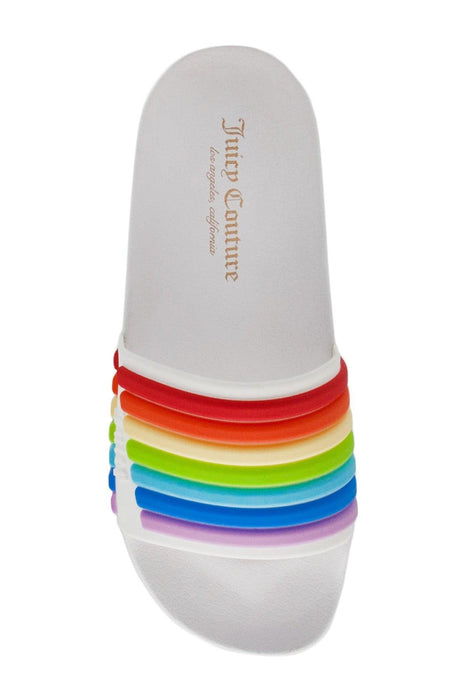 Juicy Couture White Rainbow Multi Slides