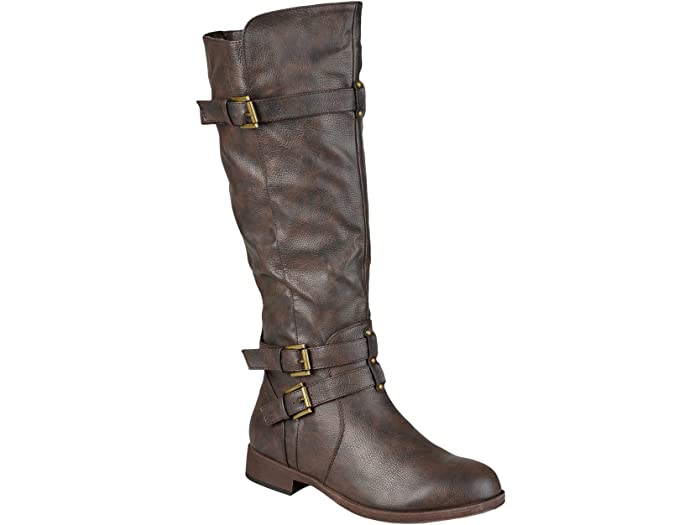 Journee Collection Wide Calf Brown Boots