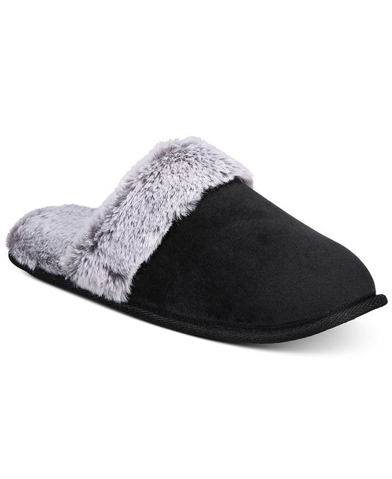 Charter Club Women's Slippers With Faux-Fur Trim