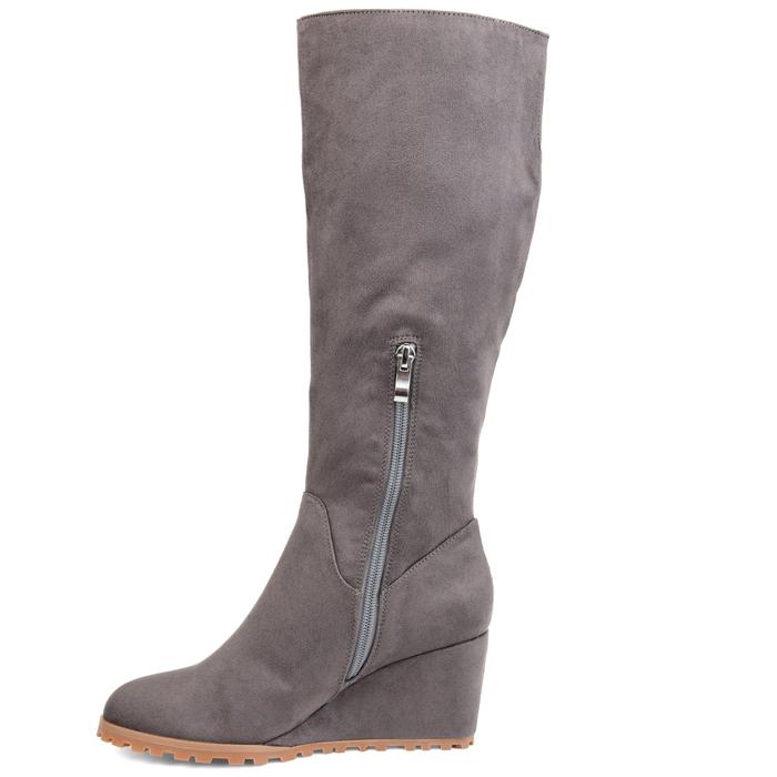 Journee Collection Parker Grey Heeled Boots