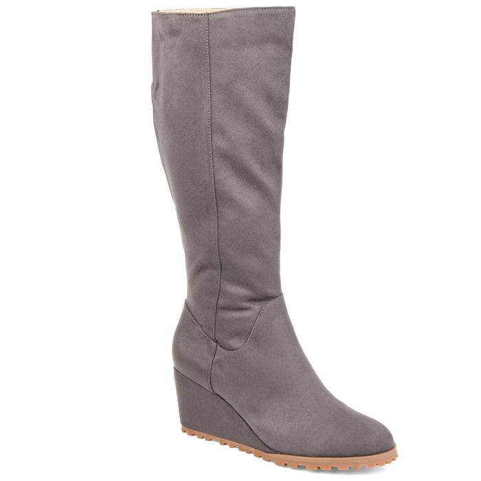 Journee Collection Parker Grey Heeled Boots