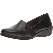 Lifestride Isabelle Black Slip On Flat Loafers