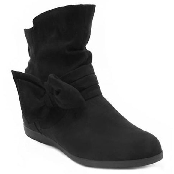 New Basha Microsuede Bootie with Bow