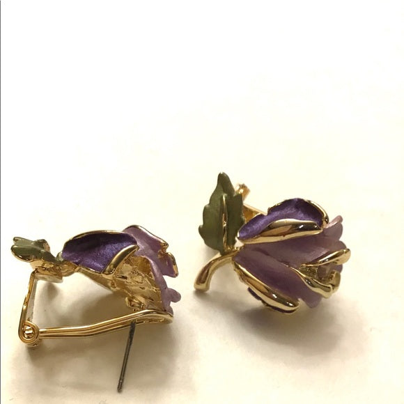 New Rucinni Swarovski Crystal Flower Earrings