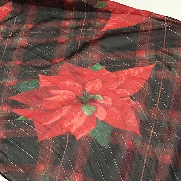 New Holiday Poinsetta Large Fashion Scarf