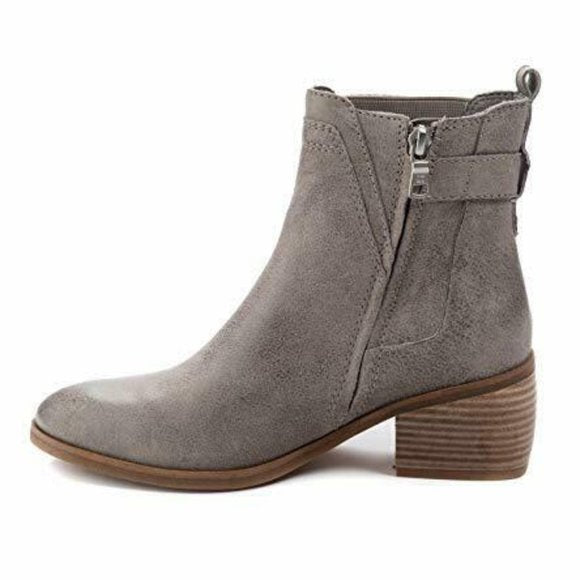New Lucca Lane Grey Leather Boot Booties