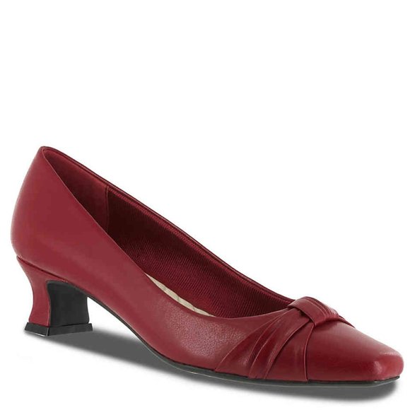 New Women's Deep Red Pump Heel Shoe
