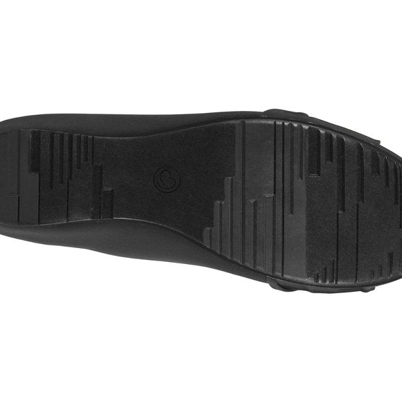 New Women's Black Slip On Flat Shoe